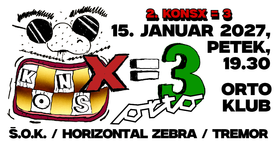 2. konsx = 3: Šunder in organiziran kaos, horizontal zebra, tremor 2. konsx = 3: Šunder in organiziran kaos, horizontal zebra, tremor